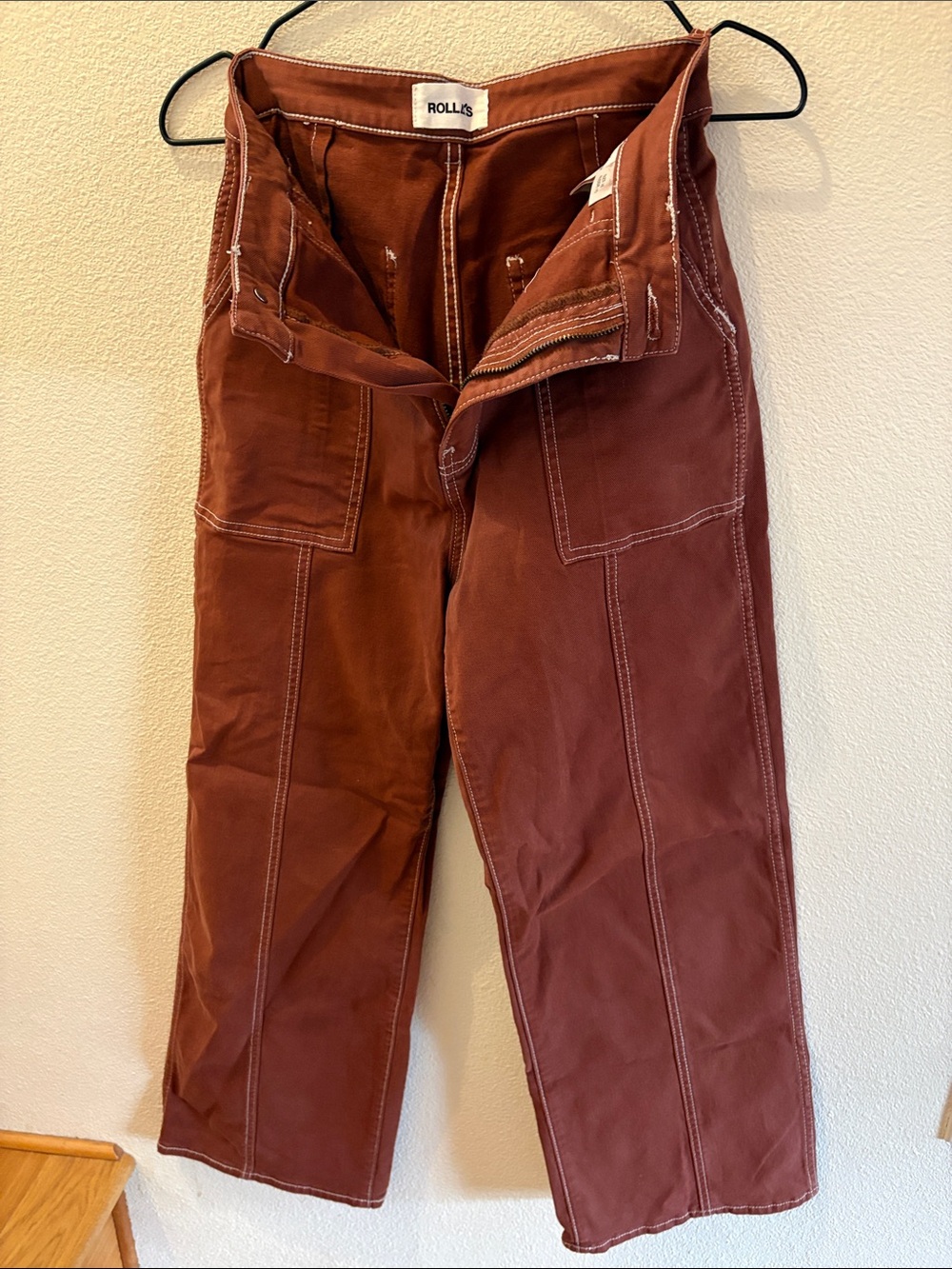 ROLLA'S Rust Brown Wide Leg Utility Pants - Picture 1 of 4